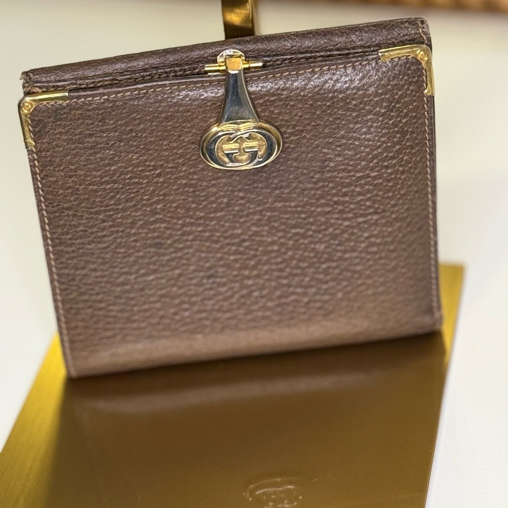 Gucci Brown Leather Bifold Wallet
